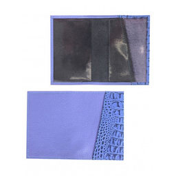 Обложка для паспорта Croco-П-409 натуральная кожа голубой кайман/голубой флотер (13/18) 264822