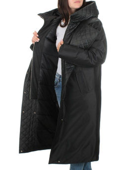 EAC327 BLACK Пальто зимнее женское (200 гр. холлофайбера) - Fashion фото 8