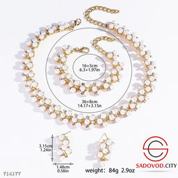 Комплект из колье, серьги и браслет с жемчугом - Bruno фото 10