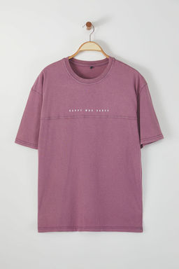 TRENDYOL MAN Antrasit Oversize/Genis Kesim Soluk Efektli Yaz? Bask?l? %100 Pamuklu T-Shirt TMNSS23TS00174 - Trendyolmilla фото 17