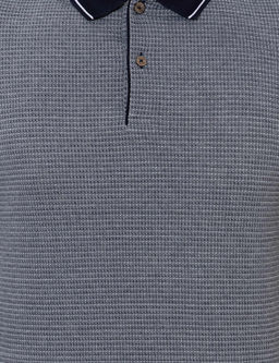 Lacivert Slim Fit Polo Yaka Ti__rt
