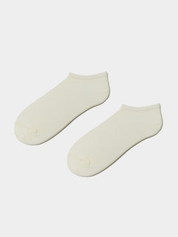 Цена за 5 пар! Носки женские в бело-молочном цвете с рисунком в виде ромбов - Mark formelle фото 3