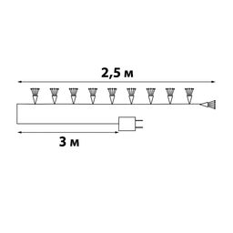 ULD-S0250-200/STA WARM WHITE IP44 STARBURST Гирлянда светодиодная Звезда, 2,5м. 200 светодиодов. Теплый белый свет. Провод прозрачный. ТМ Uniel - Volpe фото 6