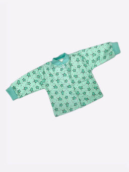 Кофта футер с длинным рукавом C-KF121-ITn, мал. размеры, корона мятный