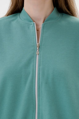 Бомбер из коттон фита мята - Амадэль фото 13