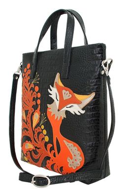 Сумка с аппликацией ДС-220-176 черный - Protege фото 6