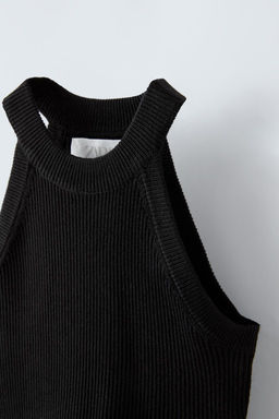 RIBBED HALTER TOP - Zara фото 10