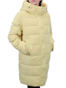 56181 YELLOW Пальто зимнее женское (холлофайбер 150 гр.)