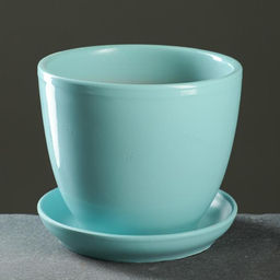 Горшок для цветов «Антик», 1 л, d=15 см, h=13 см, керамический, с поддоном, бирюзовый