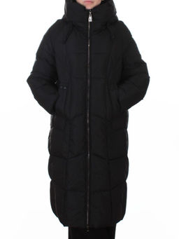 8855 BLACK Пальто зимнее женское (200 гр. холлофайбер)