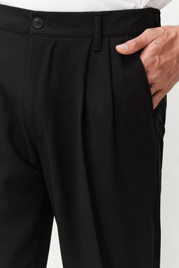 TRENDYOL MAN Siyah Pileli Klasik Baggy Fit Kumas Pantolon TMNSS24PL00024 - Trendyolmilla фото 15