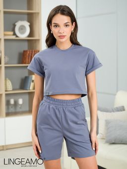 Трикотажный женский кроп-топ Lingeamo  ВФ-15 (84)  фото 2