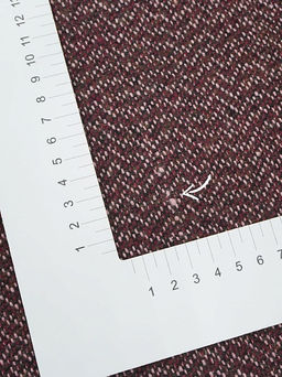 Шерсть пальтово-костюмная Твид Зигзаг цв.темно-вишневый меланж, ш.1.5м, шерсть-30%, п/э-70% - Купава фото 9