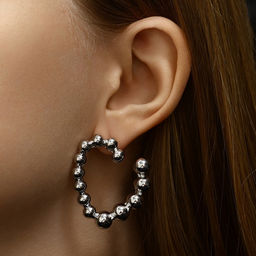 Серьги металл Сердца воссоединение, цвет серебро