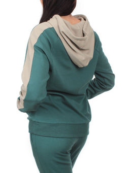 NO01 GREEN/BEIGE Костюм спортивный женский (хлопок 90%, полиэстер 10%)