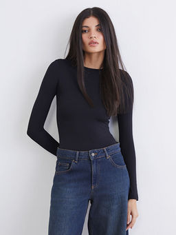 Bisiklet Yaka Kad?n Bodysuit