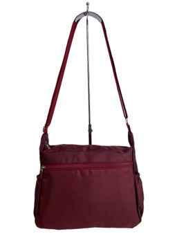 Женская cумка из текстиля, цвет бордовый - Greta фото 2