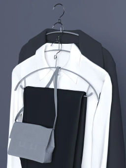 Набор вешалок метал., 6 шт., с закругленными плечиками, перекладиной и крючками Valiant  фото 47