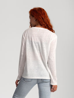 Лонгслив женский дэворэ МАЛИБУ БЕЛЫЙ - Domtrik фото 5