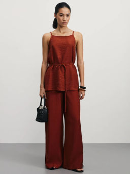 Широкие фактурные брюки из вискозы / Zarina