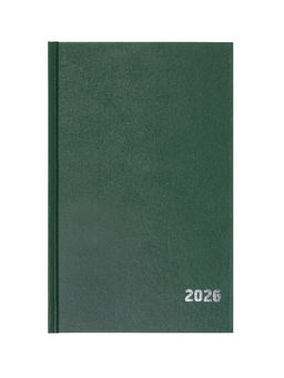 Ежедневник датированный Calligrata, А5, 2026, твёрдая обложка из бумвинила, 168 листов, тёмно-зелёный