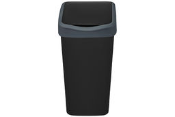 Ведро для мусора с подвижной крышкой 10 л 23,5*19,5*33,7 см Тандем черный/серый (841078) - Elan gallery фото 6