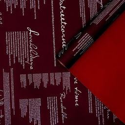 Пленка для цветов матовая Признание, бордовый, красный, 0,58 х 10 м