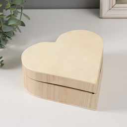 Шкатулка для росписи дерево Сердце, основа для творчества, крышка на магнитах, 16?16?6 см