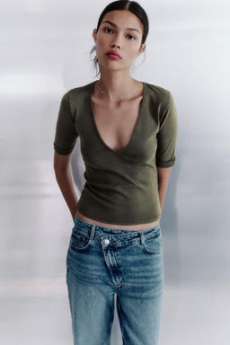 FADED COTTON T-SHIRT - Zara фото 31