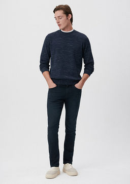 Jake Mavi Black Puslu Gece Mavisi Jean Pantolon