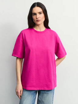 Базовая футболка оверсайз из хлопка / Zarina фото 3