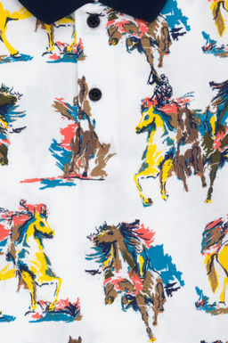 U. S. Polo Assn Белая футболка с воротником-поло для мальчика - U.s. polo assn фото 12