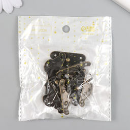 Замок металл для шкатулки «Старинный», набор 4 шт., 3.8×2.8×0.5 см