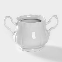 Сахарница Добрушский завод «Романс», 550 мл, фарфор, белая