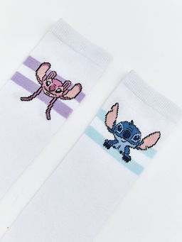 Носки до колена Stitch ve Angel для девочек 2 пары