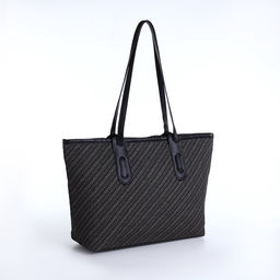 Сумка женская тоут на молнии, 30×11×25 см, чёрная