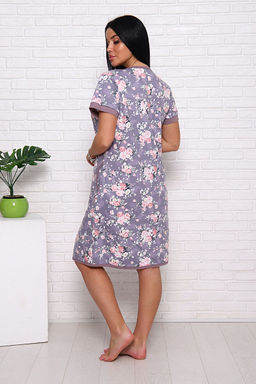 Халат женский с карманами на молнии "Розы" (933-5)