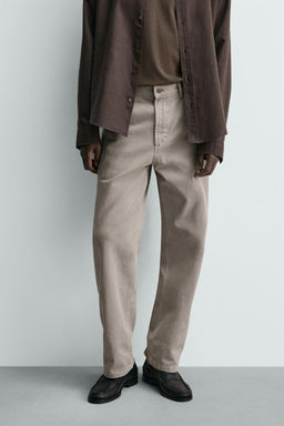 JEANS STRAIGHT FIT LAVADO / Beige claro - Zara фото 2