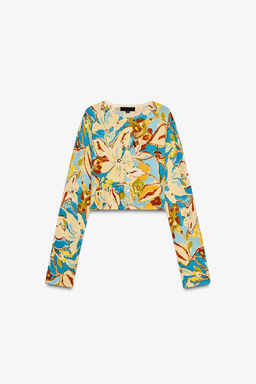 PRINTED KNIT CARDIGAN - Zara фото 5