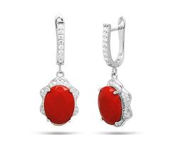 Серьги, коралл, МЦВ001