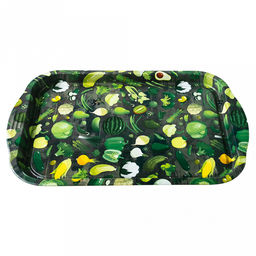 Поднос металлический "Авокадо" 40,2х25х2,5см, прямоугольный (Россия)