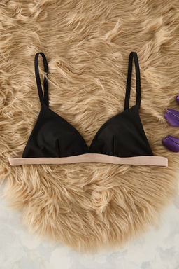 TRENDYOLMILLA Siyah Micro Balensiz Kaps?z Bralette Orme Sutyen THMSS25SU00011