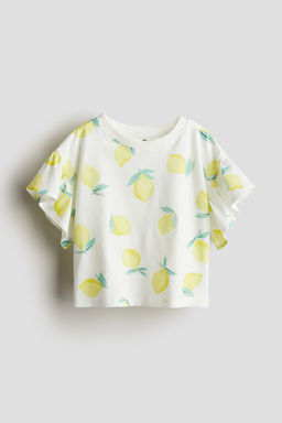 Camiseta de punto con manga de volantes - H&m фото 4