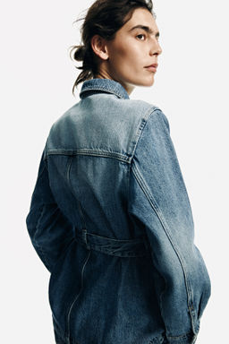 Chaqueta denim con cintur?n de anudar - H&m фото 3