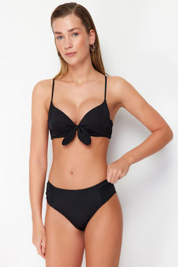 TRENDYOLMILLA Siyah Drapeli Yuksek Bel Hipster Bikini Alt? TBESS24BA00139 фото 12
