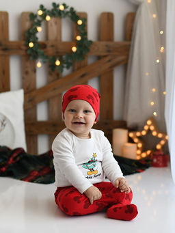 Bisiklet Yaka Uzun Kollu Mickey Mouse Bask?l? Erkek Bebek 3l? Tak?m