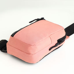 Сумка-слинг женская из текстиля, розовая