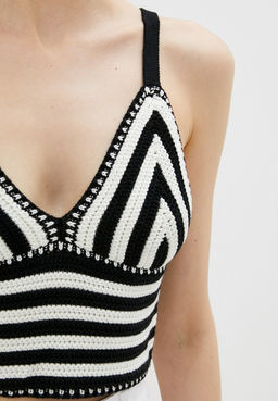 Блузка-топ фактурной вязки - Incity фото 8