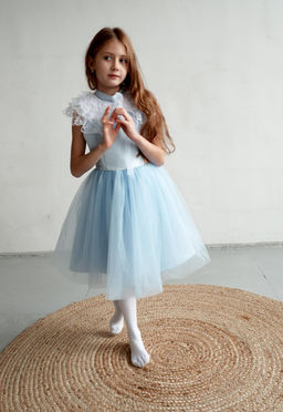 А22-4 Платье для девочки МУЗА голубой