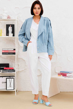 Жакет AURA 2157-170 сетло-голубой деним фото 6